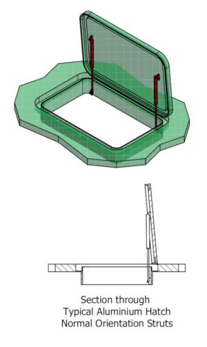 Aluminium Hatch Normal Struts